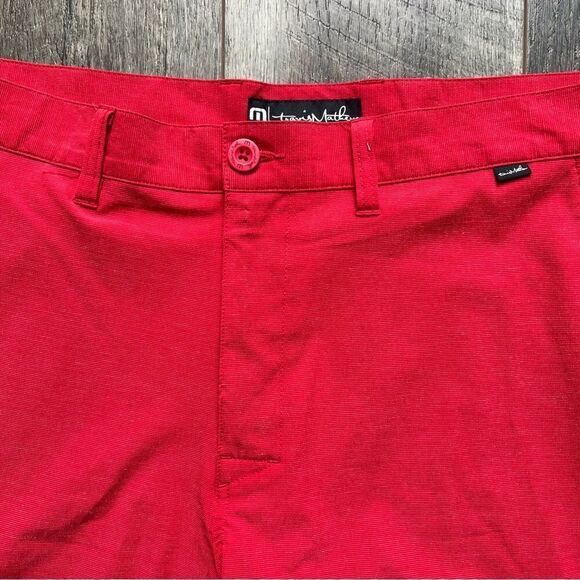 Travis Mathew Beck Shorts Performance Short Red Size 36 - Picture 3 of 8